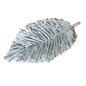 White Leaf Shaped Decor Driftwood Coastal‎ Decorative